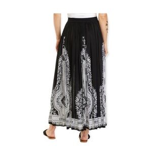 PHILOSOPHY Blue and White Pull on Embroidered Maxi Skirt S NWT